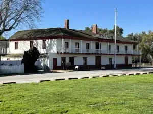 Commercial historical building restoration painting services for Historical Plaza Hotel museum renovation in San Juan Bautista, CA