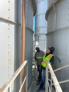 Commercial painting inspections and assessments for Nevada Cement Co Silo Project in Sacramento, CA